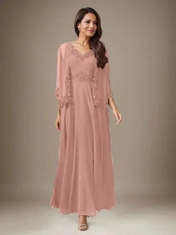 Plum A-Line Sequins Chiffon Dress - Image 13