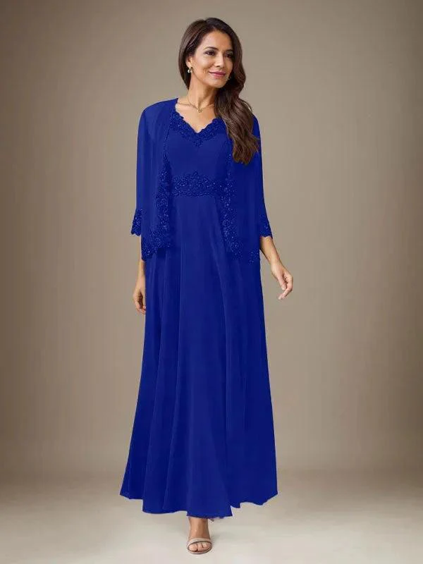 Plum A-Line Sequins Chiffon Dress - Image 17