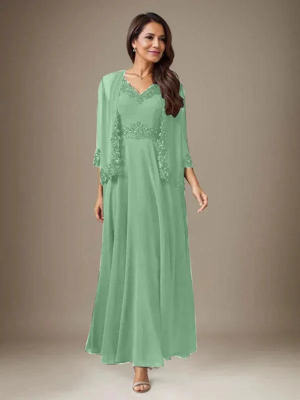 Plum A-Line Sequins Chiffon Dress - Image 18
