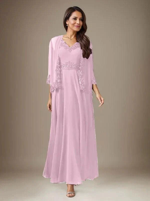 Plum A-Line Sequins Chiffon Dress - Image 31