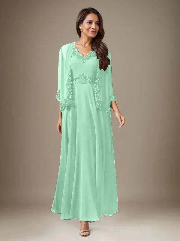 Plum A-Line Sequins Chiffon Dress - Image 33