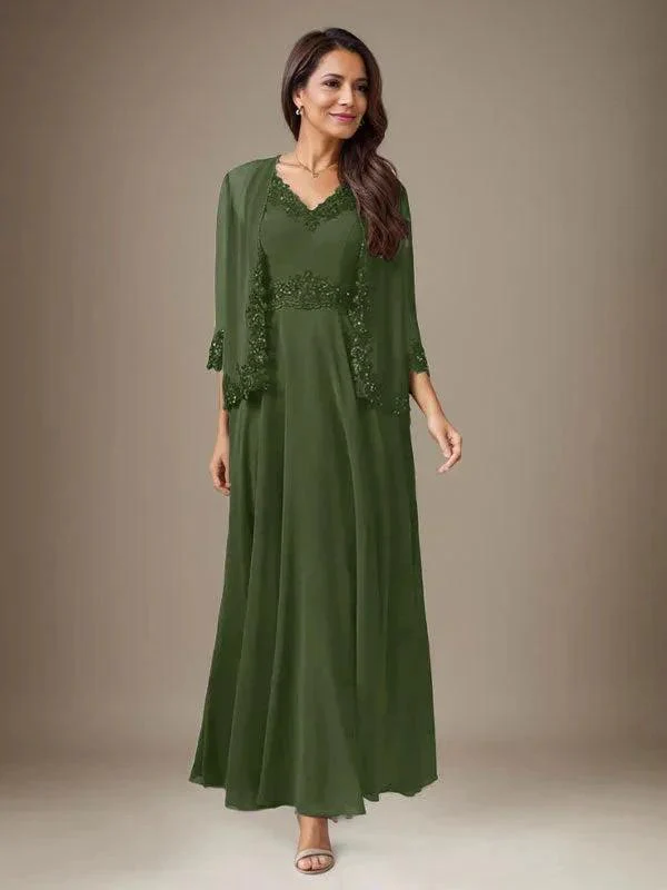 Plum A-Line Sequins Chiffon Dress - Image 35