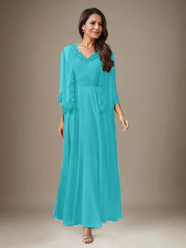 Plum A-Line Sequins Chiffon Dress - Image 41