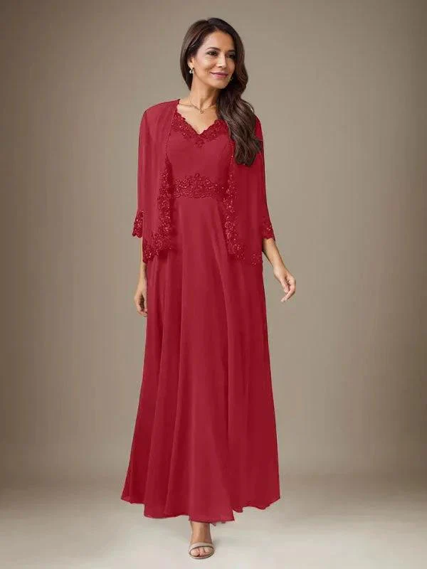 Plum A-Line Sequins Chiffon Dress - Image 43