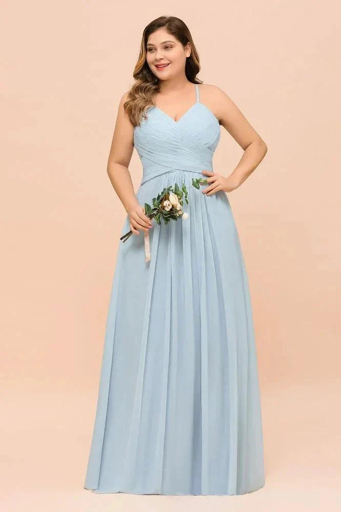 Plus Size Bridesmaid Dress Sweetheart Floor Length A-line Maid of Honor Dress - Image 3