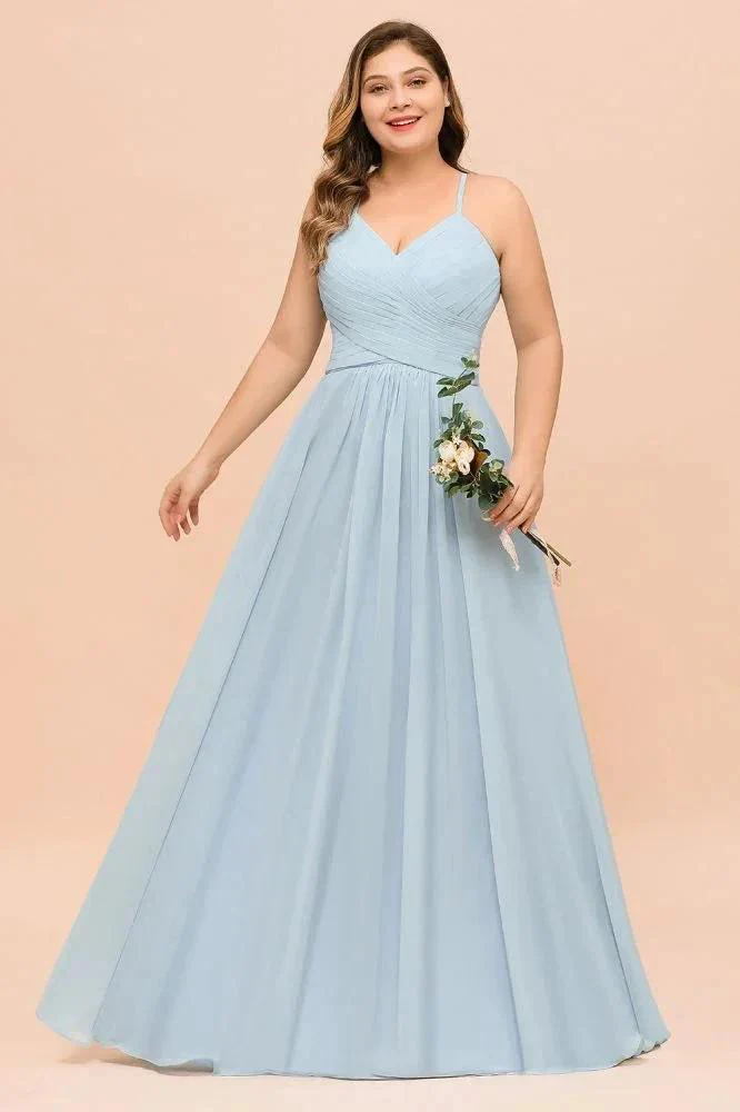 Plus Size Bridesmaid Dress Sweetheart Floor Length A-line Maid of Honor Dress - Image 4