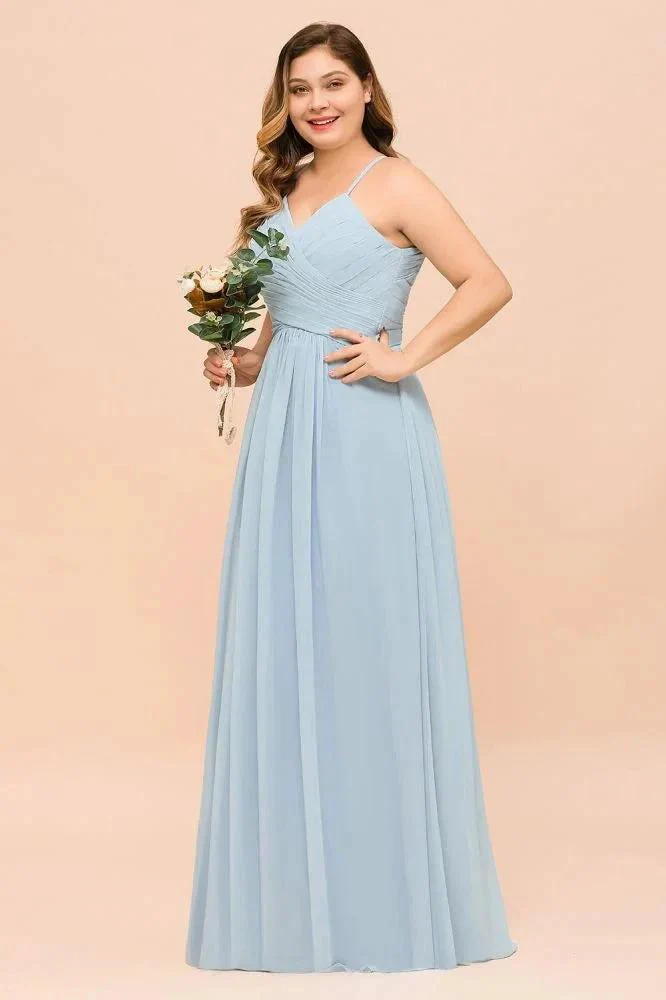 Plus Size Bridesmaid Dress Sweetheart Floor Length A-line Maid of Honor Dress - Image 5
