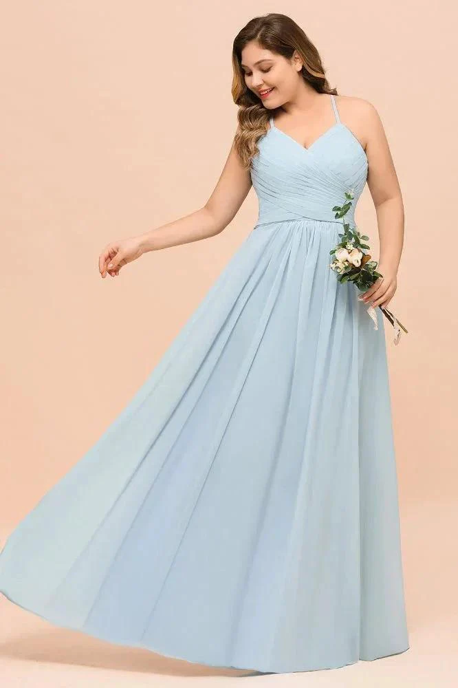 Plus Size Bridesmaid Dress Sweetheart Floor Length A-line Maid of Honor Dress - Image 6