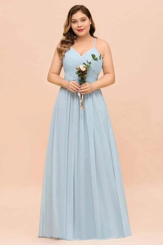 Plus Size Bridesmaid Dress Sweetheart Floor Length A-line Maid of Honor Dress - Image 7