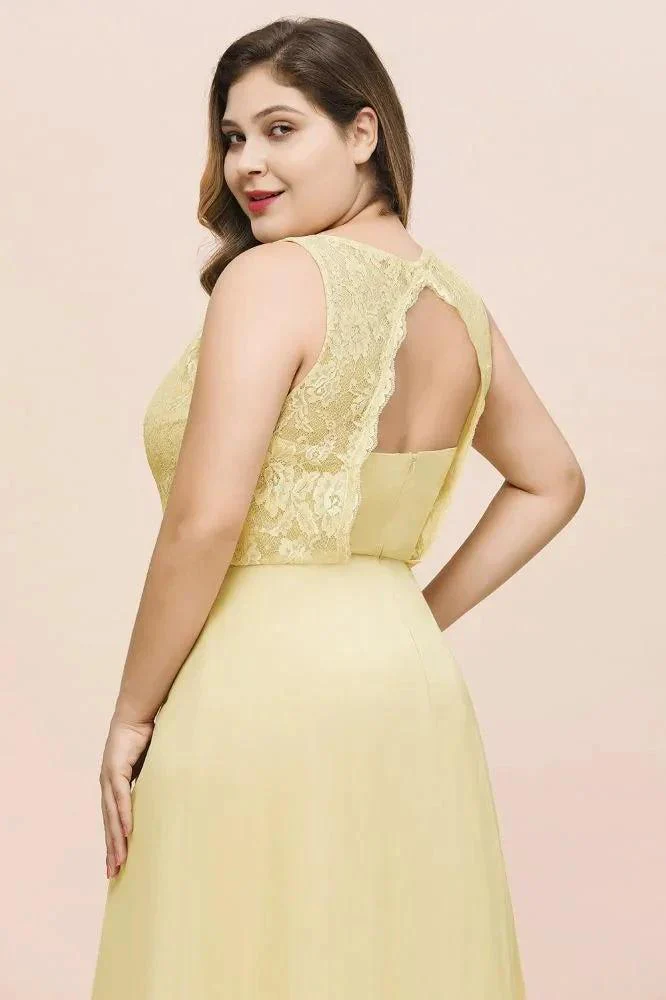 Plus Size Floral A-line Bridesmaid Dress Sleeveless Evening Maxi Dress for Girls Women - Image 8