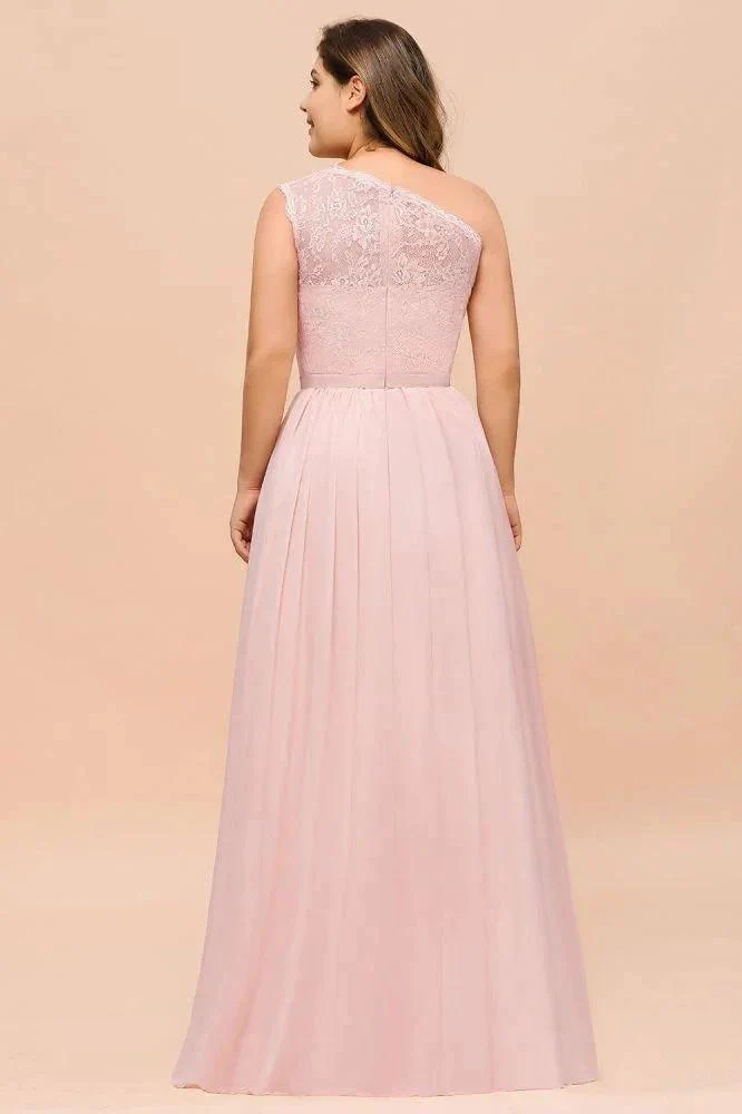 Plus Size Sleeveless aline Bridesmaid Dress Long Side Split Wedding Party Dress - Image 2