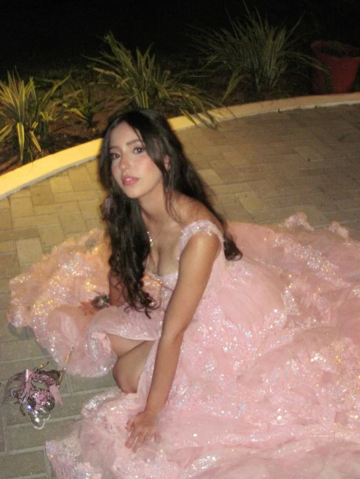 Pretty A-Line Pink Lace Appliques Tiered Long Prom Dress Formal Evening Dress Y7936 - Image 3