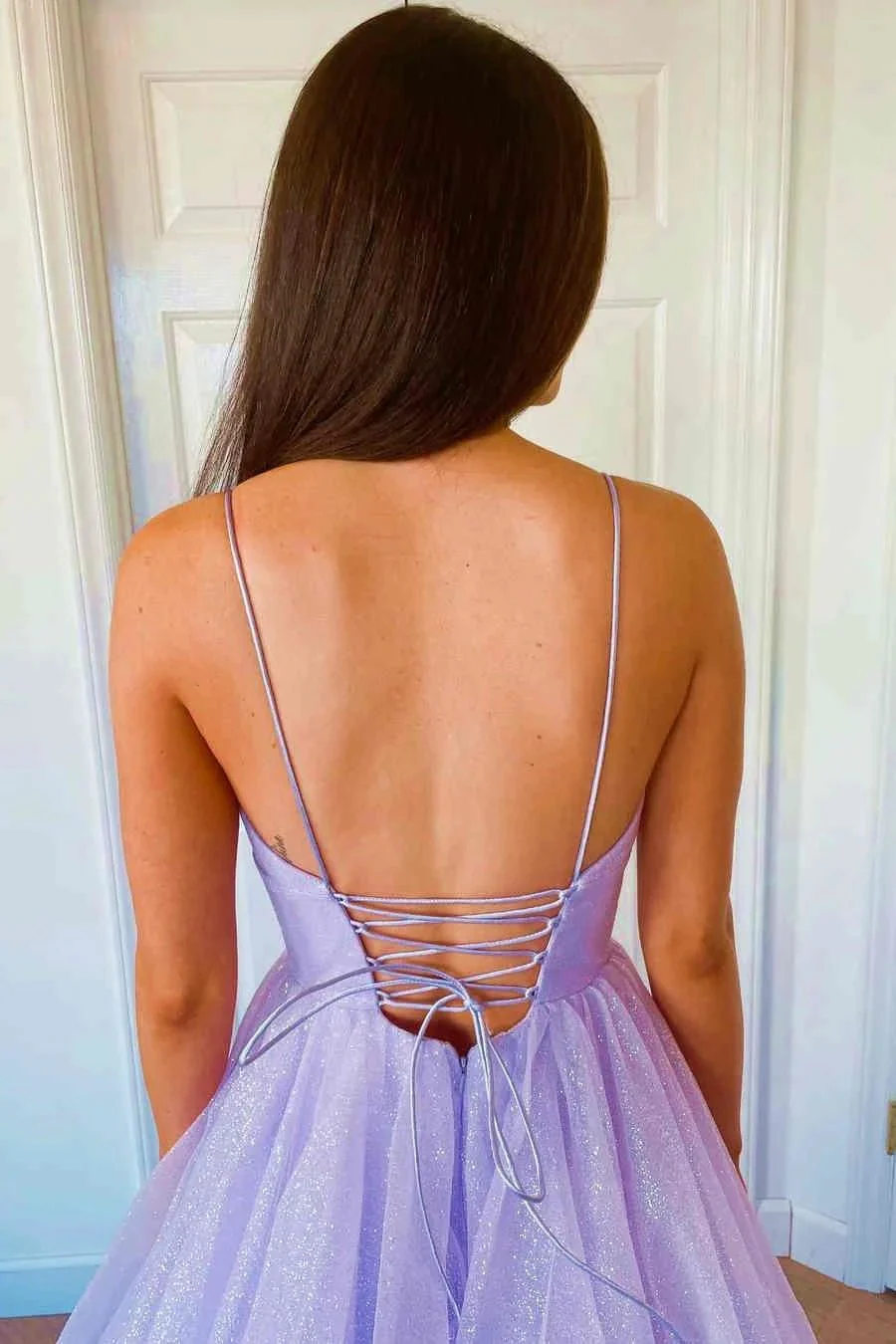 Princess Lavender Tiered Tulle Formal Dress SYP111 - Image 2