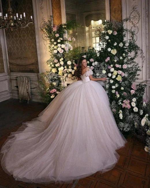 Princess Luxury Wedding Dresses Glitter with Lace - Image 5