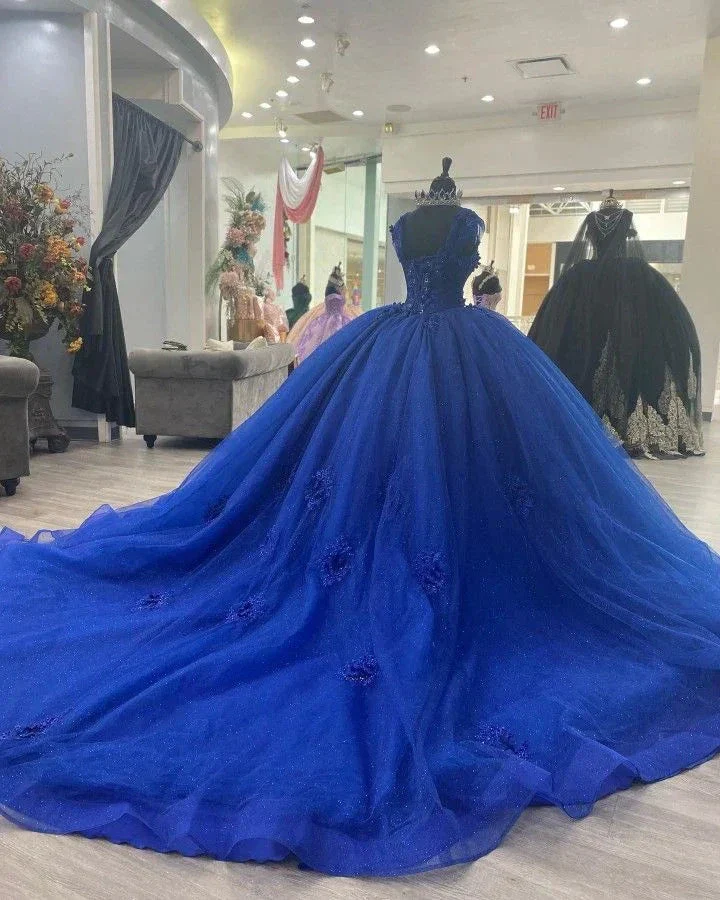 Princess Royal Blue Quinceanera Dresses Ball Gown Sweet 16 Dress Y4440 - Image 2