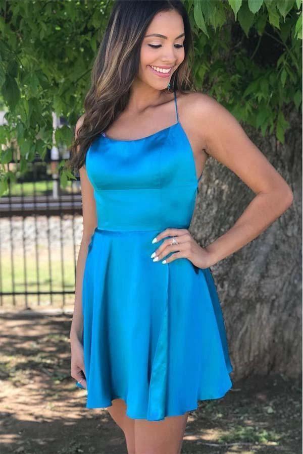 Princess Straps Short Prom Dress Burgundy Homecoming Dress PD318 - Image 4