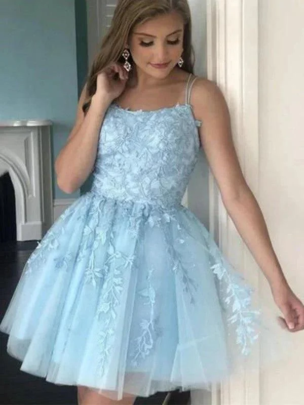 Princess Tulle Applique Halter Sleeveless Mini Dresses SYH30 - Image 2