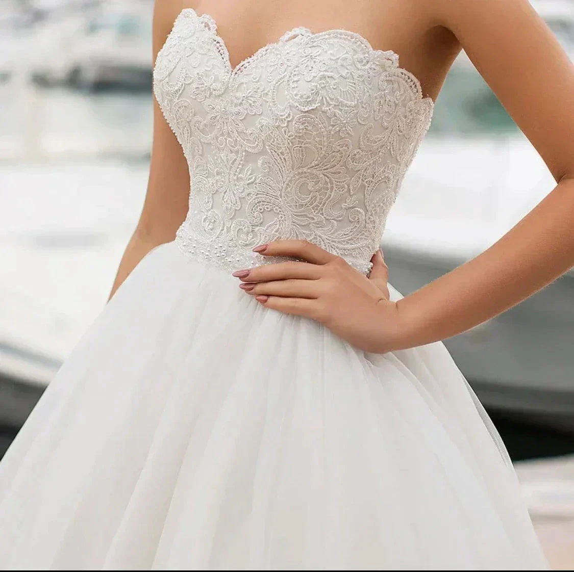 Princess Wedding Dress 2021 A-Line Sweetheart Sleeveless Backless Embroidery Chiffon Sweep Train Bridal Gown Vestidos De Noiva - Image 2