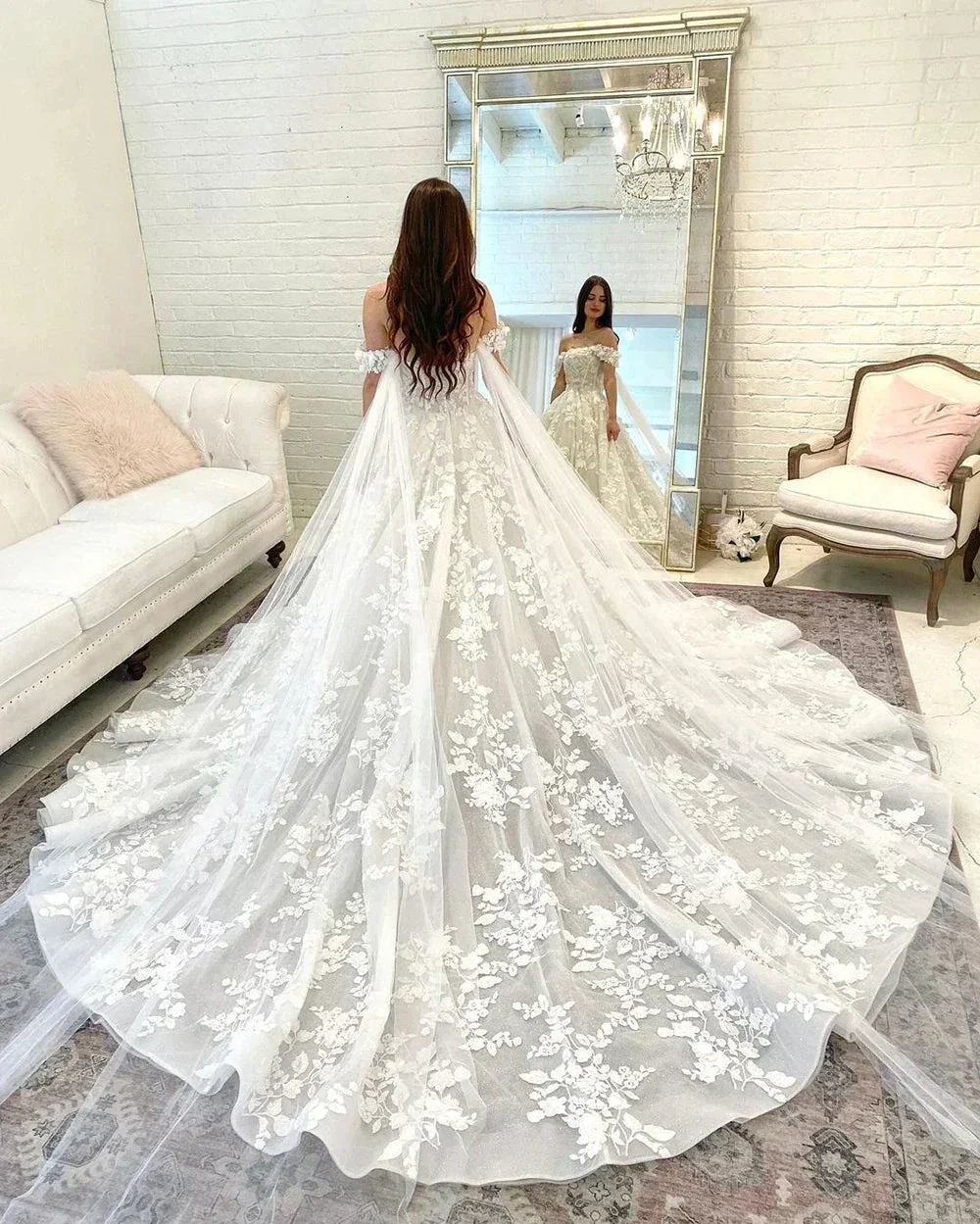 Princess Wedding Dresses For Elegant Women Off the Shoulder Sweetheart Lace Appliques Bridal Gown Ball Gown vestido de noiva - Image 4