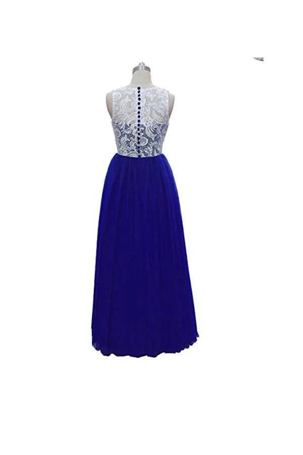 A-line Prom Dress lace bridesmaid long evening gowns  PG246 - Image 2