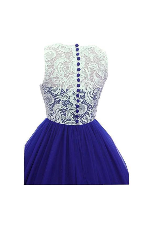 A-line Prom Dress lace bridesmaid long evening gowns  PG246 - Image 3