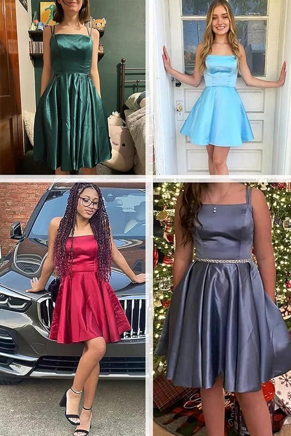 Prom Dress With Shorts Homecoming Dress with Pockets SYH80 - Image 4