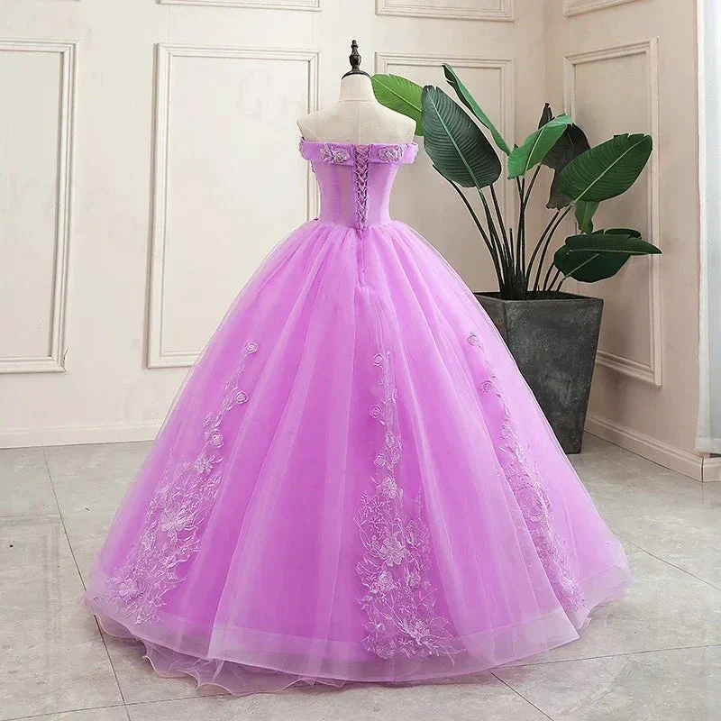 Purple Quinceanera Dress Classic Princess Ball Gown Y299 - Image 2