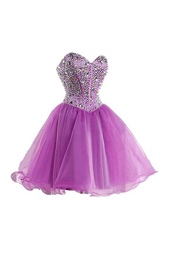 Purple Sweetheart Homecoming Dress Cocktail Dress Prom Dress PG049 - Image 2