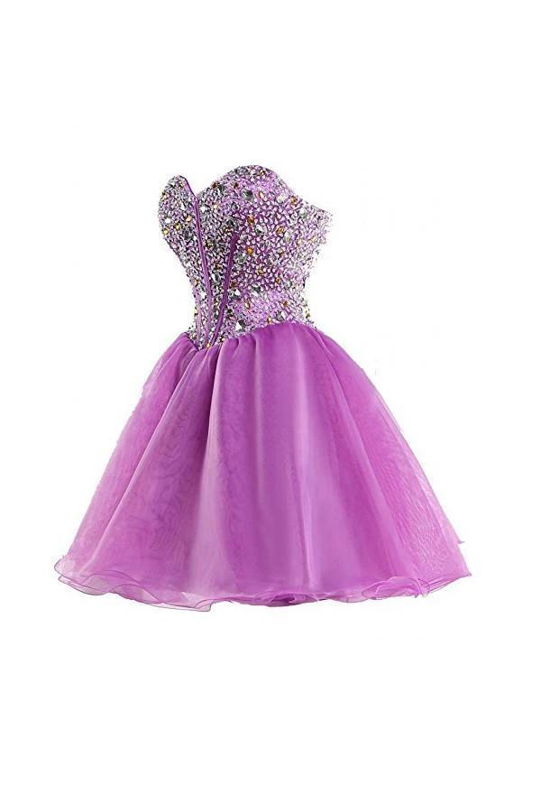Purple Sweetheart Homecoming Dress Cocktail Dress Prom Dress PG049 - Image 3