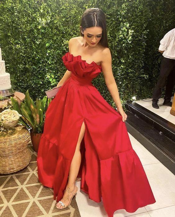 Red Prom Dresses Long Prom Dresses Evening Dresses Y1052 - Image 2