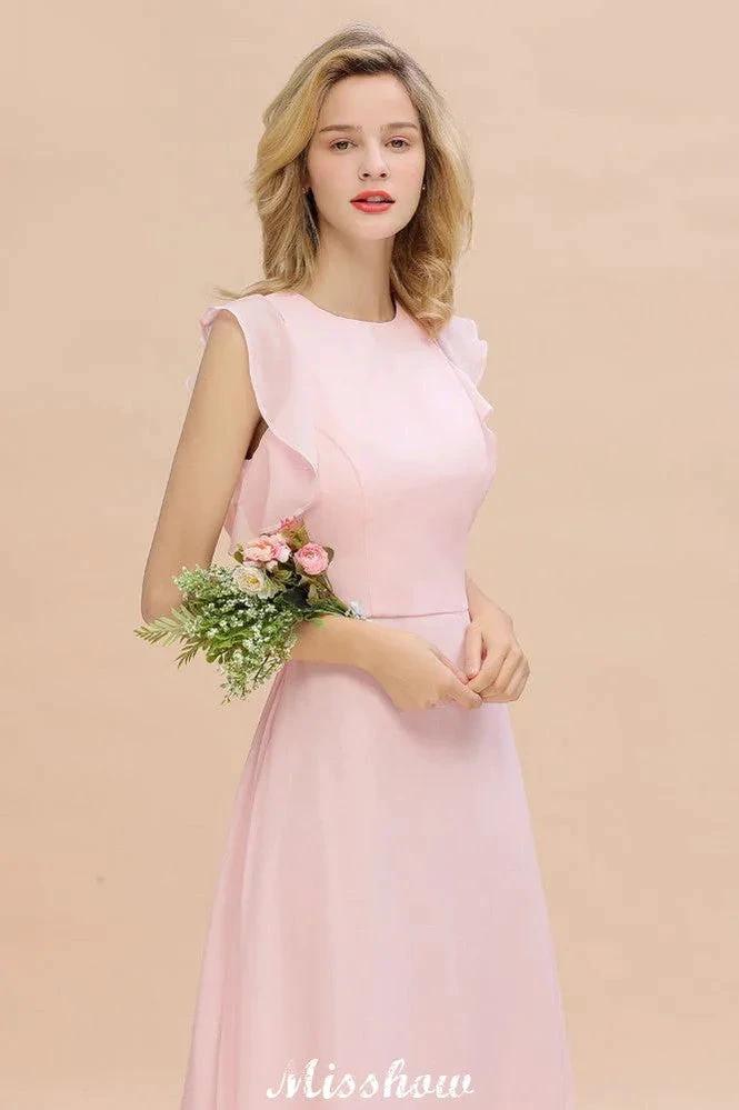 Romantic Sleeveless aline Bridesmaid Dress Garden Floor Length Simple Wedding Dress - Image 7