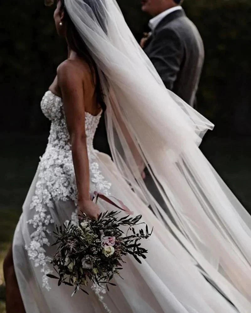 Romantic Sweetheart Wedding Dress Bohemio Bridal Gowns With 3D Lace WD497 - Image 5
