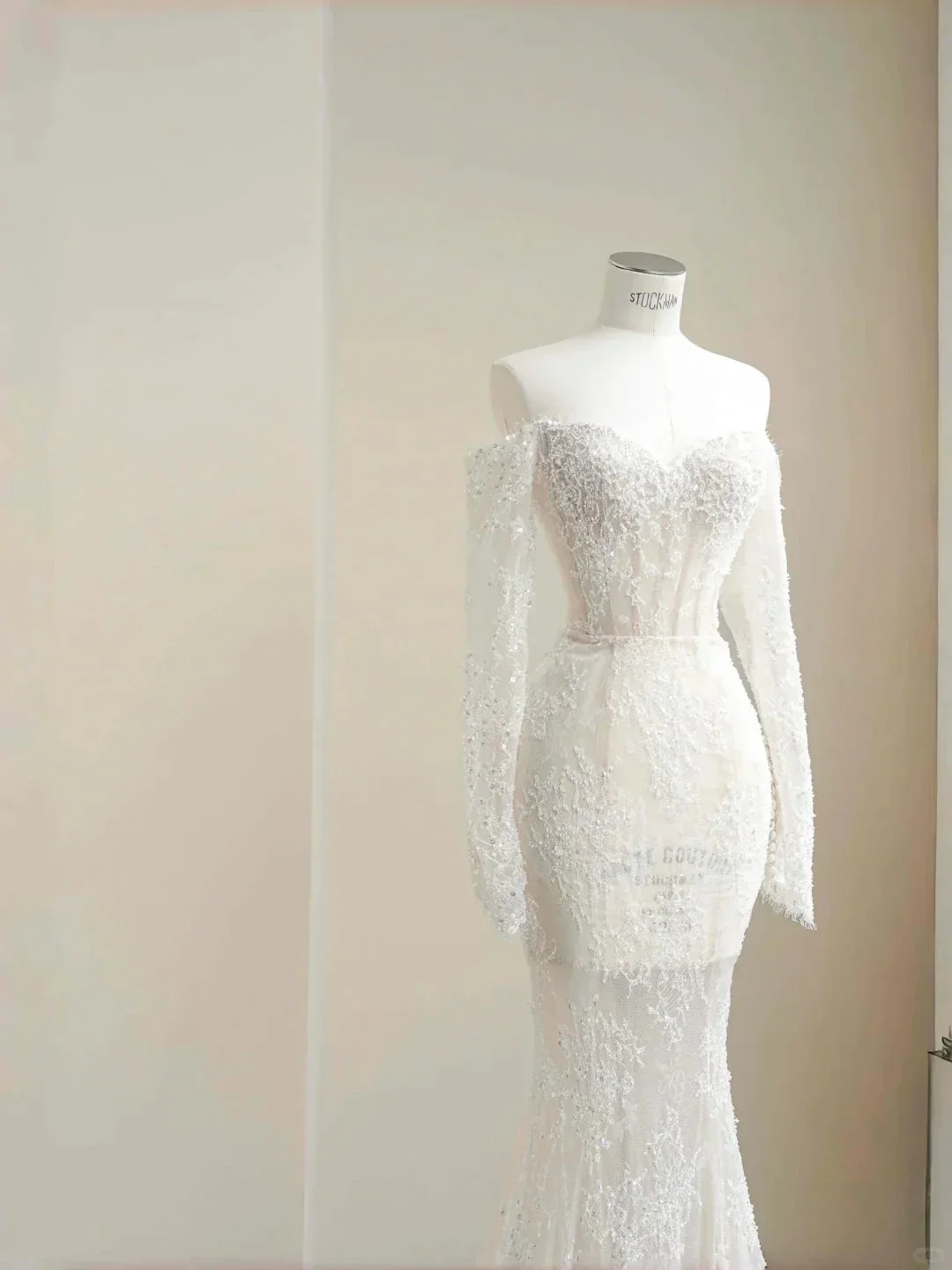 Romantic White Lace Appliques Tulle Sequin Mermaid Prom Dress Off Shoulder Evening Dress Y8663 - Image 3