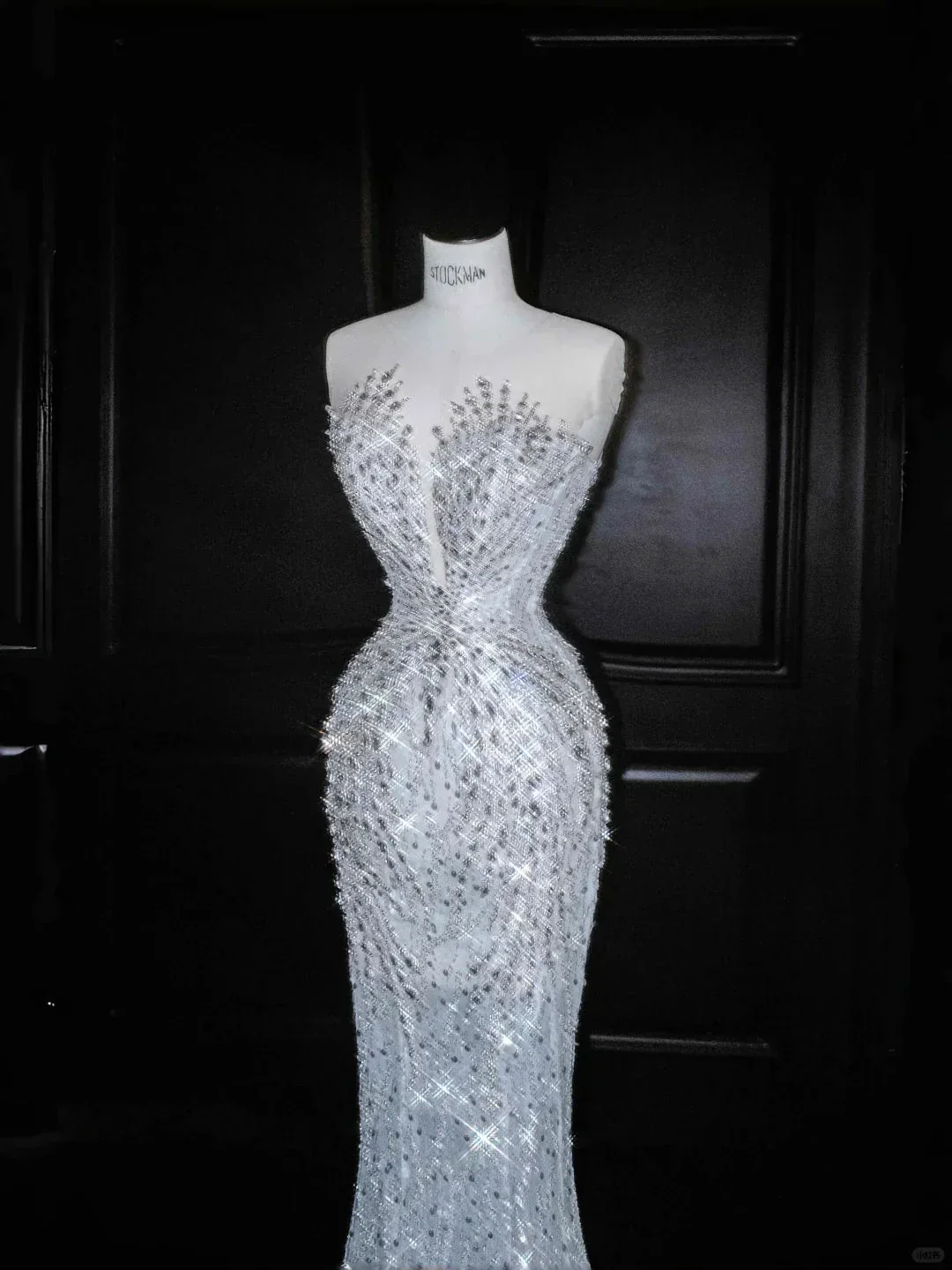 Romantic White Tulle Sequin Beaded Mermaid Wedding Dress,Long Prom Evening Dress  Y8667 - Image 3