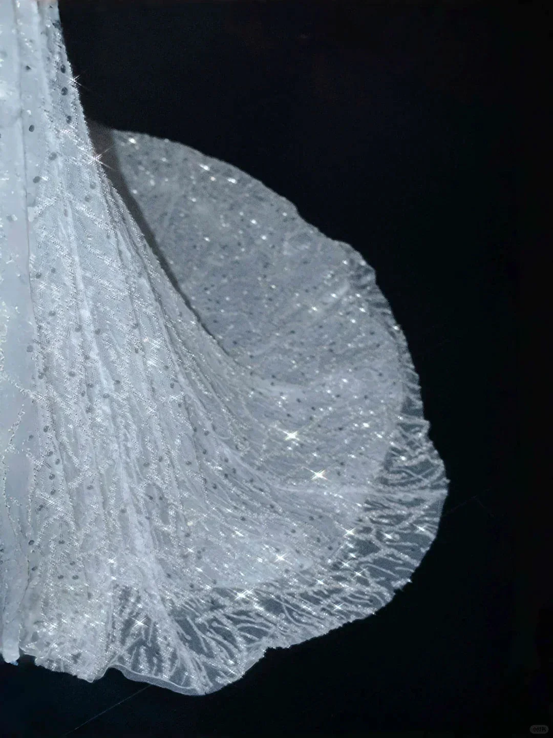 Romantic White Tulle Sequin Beaded Mermaid Wedding Dress,Long Prom Evening Dress  Y8667 - Image 4