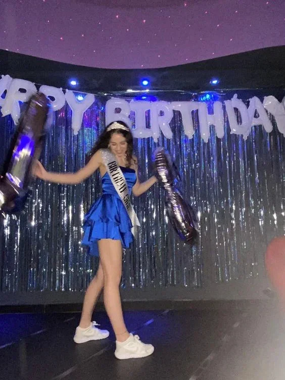 Royal Blue A-line Homecoming Dress 18th Birthday Party Dress Y6999 - Image 2