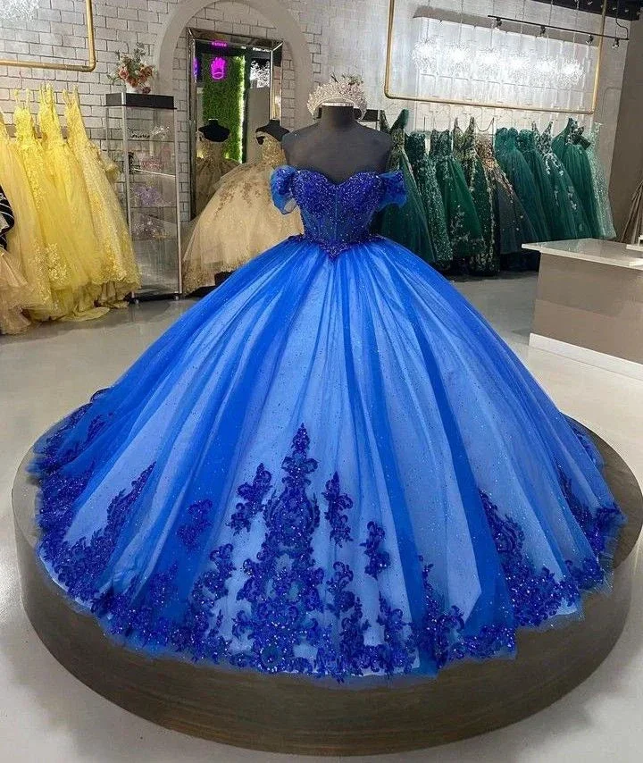 Royal Blue Ball Gown Quinceanera Dresses Beading Sweet 16 Dress Y5551 - Image 2