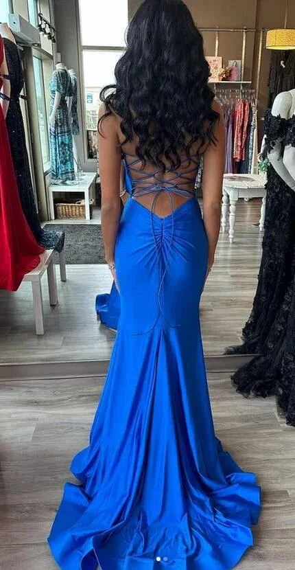 Royal Blue Mermaid Long Prom Dress Elegant Evening Dress Y7228 - Image 3