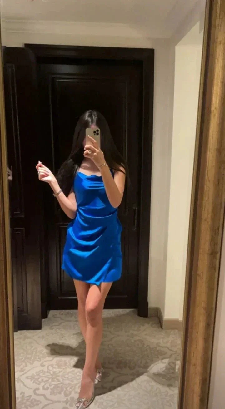 Royal Blue Mini Homecoming Dress Royal Blue Party Gown Y5677 - Image 2