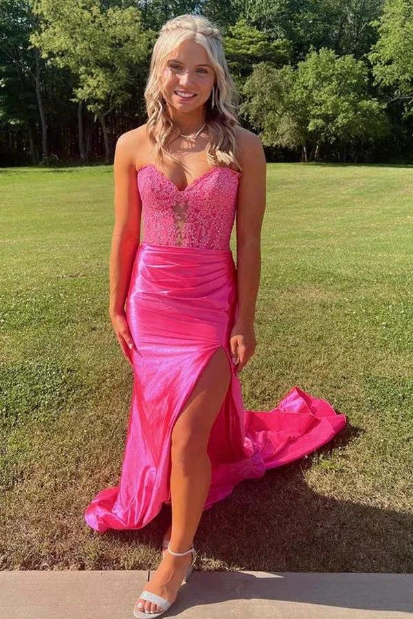 Royal Blue Strapless Mermaid Prom Dresses Evening Dresses PSK509 - Image 4