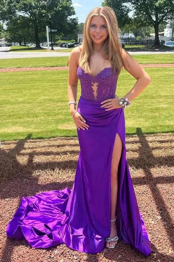 Royal Blue Strapless Mermaid Prom Dresses Evening Dresses PSK509 - Image 5