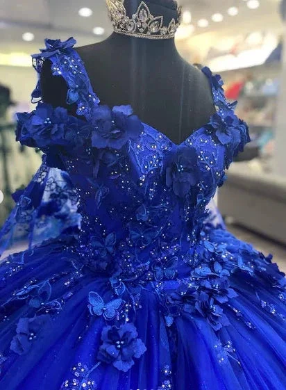 Royal Blue Sweet 16 Princess Ball Gown Quinceanera Dresses with Train for Girls Prom Party Evening Long,Y2479 - Image 2