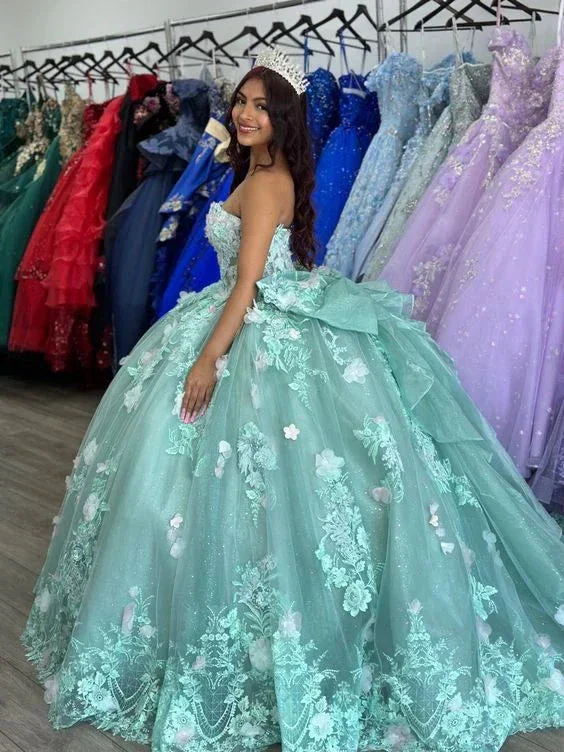 Sage Quinceanera Dress Ball Gown Sweet 16 Dress  Y7036 - Image 2