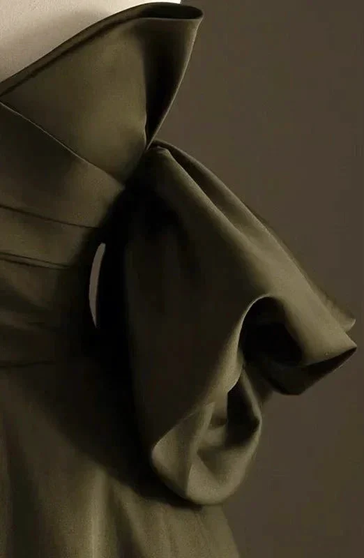 Satin Bridal Dress,Unique Wedding Dress,Army Green Bridal Dress Y4964 - Image 3