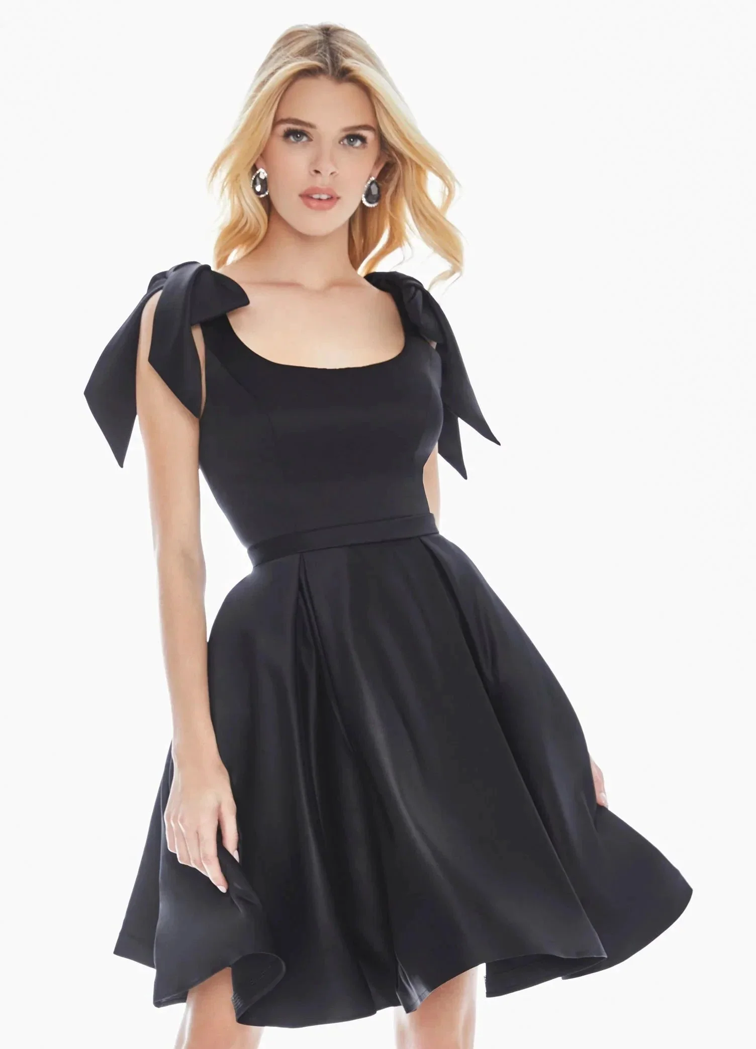 Satin Yellow Homecoming Dress Knee-Length Dresses SYH53 - Image 8