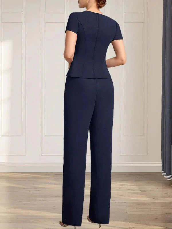 Separates Jumpsuit/Pantsuit V-Neck Floor-Length Chiffon Mother of the Bride Dress - Image 7