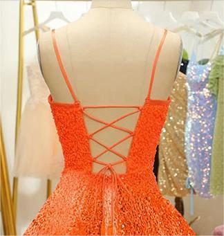 Sequin Homecoming Dresses for Teens Sparkly Short Prom Dresses SYH87 - Image 4