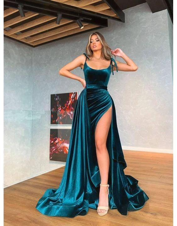 Sequin Long Sleeves Applique Mermaid Formal Prom Dresses - Image 2