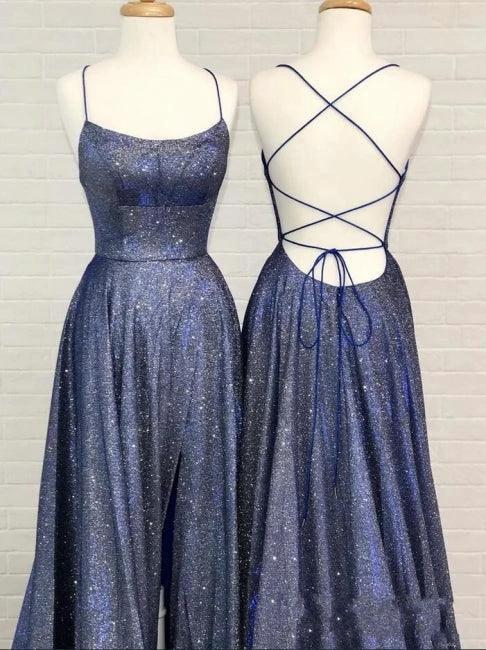 Sexy A-line Spaghetti Straps Ruffles Prom Dress with Slit - Image 2
