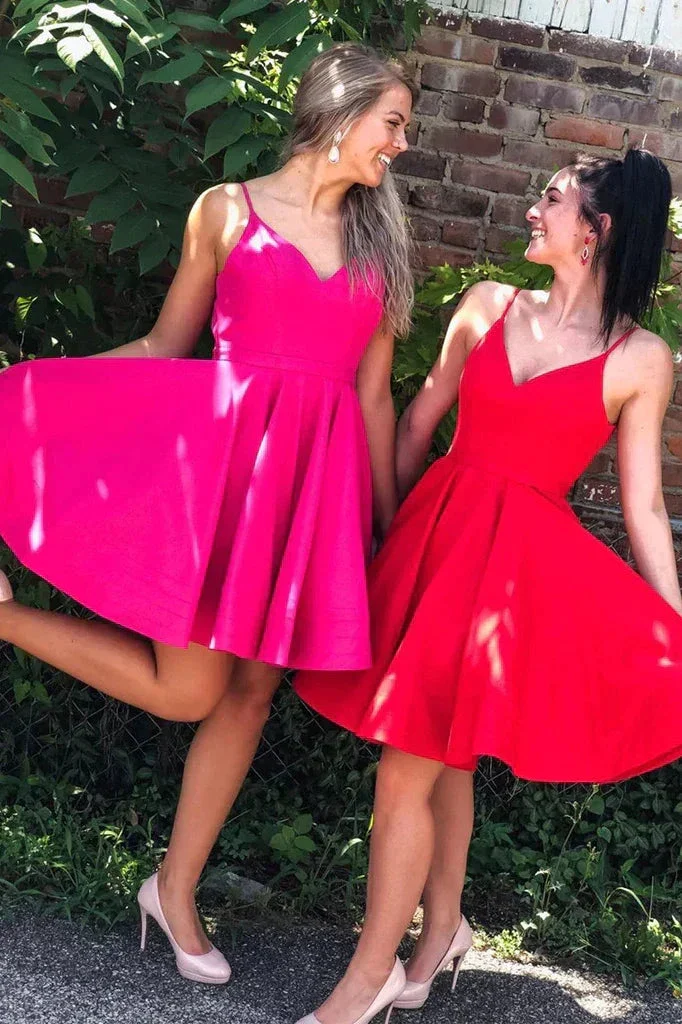 Sexy A-Line Spaghetti Straps Short Homecoming Dresses Y1410 - Image 2